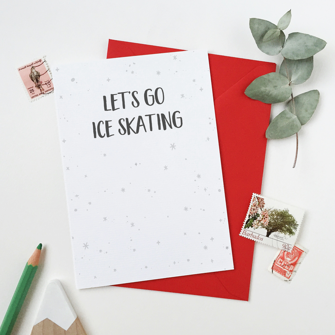 Let's Go Ice Skating Card