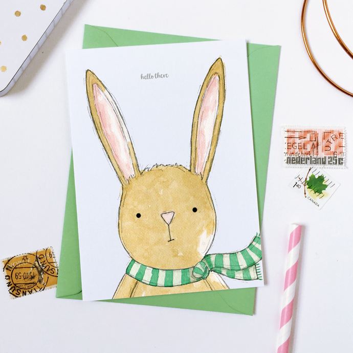 Hello There Baby Rabbit Card