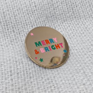 Pastel Merry And Bright Enamel Pin Badge