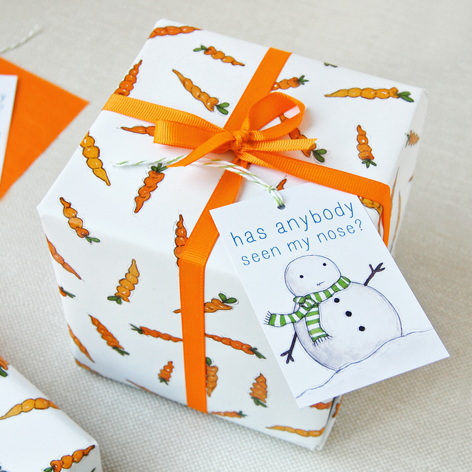 Christmas Carrot Wrapping Paper