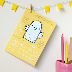 Chick Finger Puppet Colour In Easter Card