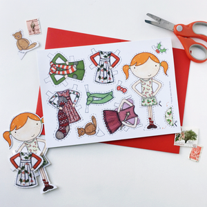 Paper Doll Christmas Card