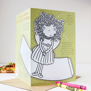 Colour In Fairy Tree Topper Christmas Card