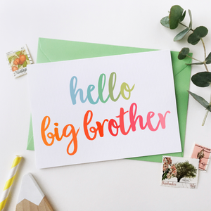 Big Brother Sibling Card