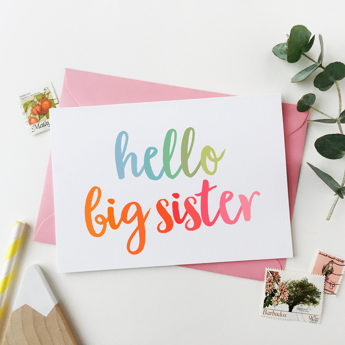 Big Sister Sibling Card