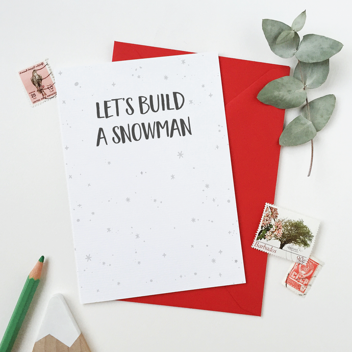 Let's Build A Snowman Card