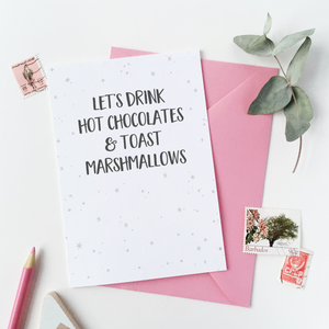 Hot Chocolates And Marshmallows Card