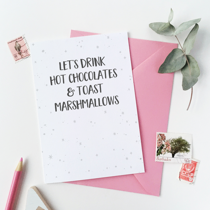 Hot Chocolates And Marshmallows Card