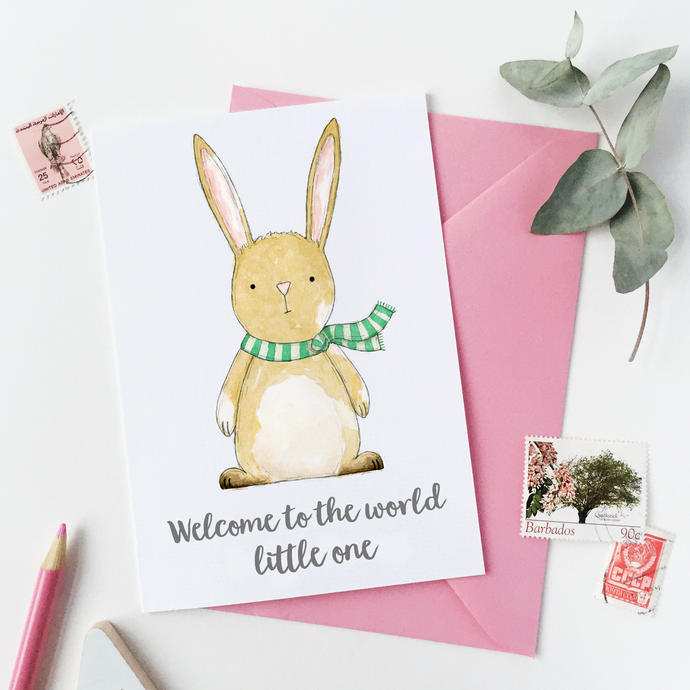 New Baby Rabbit Card